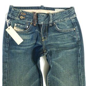 NWT Diesel CHERONE BOOT CUT Belt Strap Jeans 25